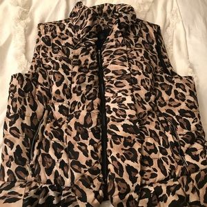 White House black market cheetah vest
